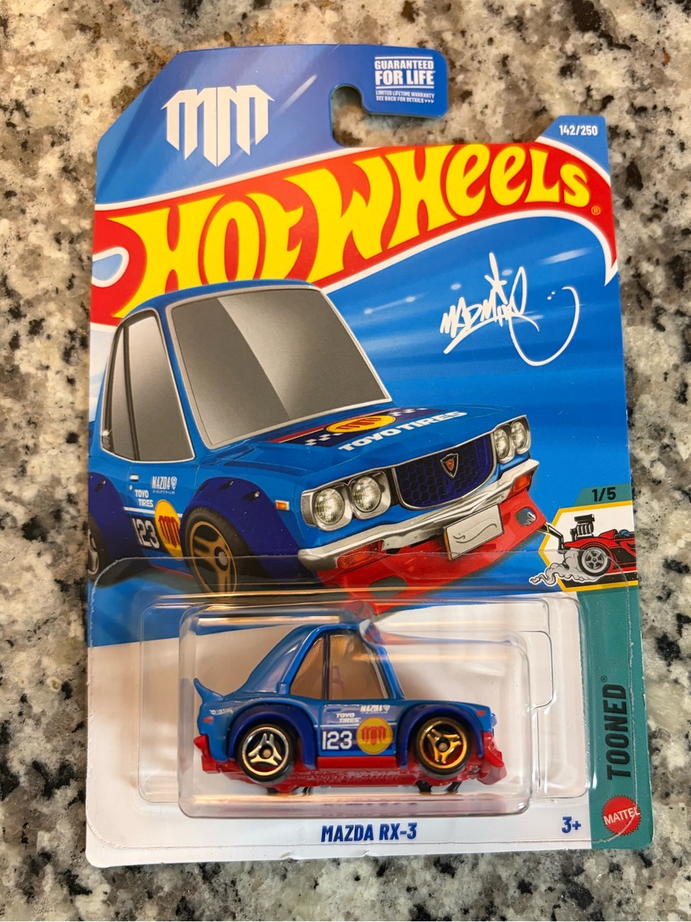 Hot Wheels Mazda RX-3 Tooned Die-Cast Toy Car - Blue